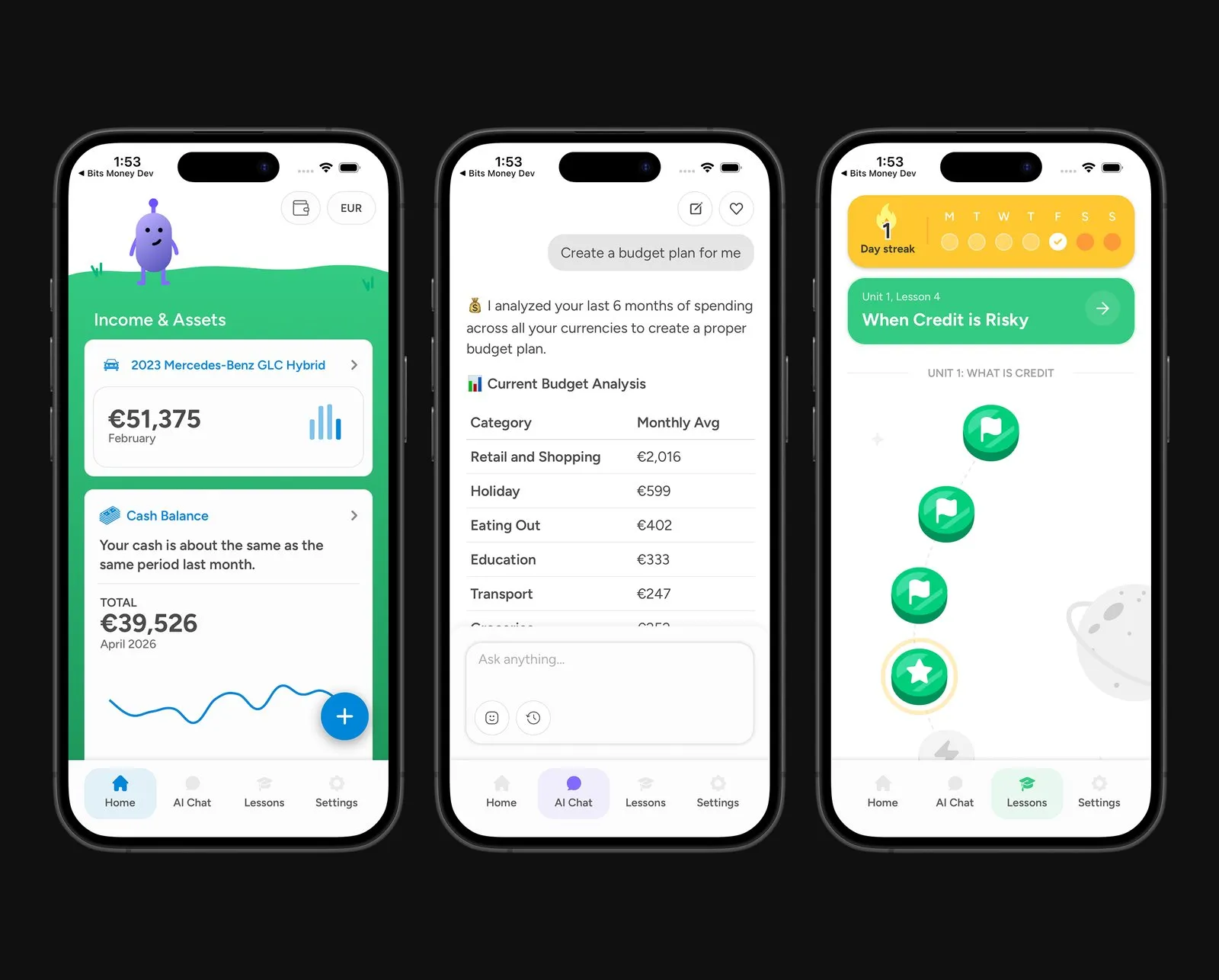 Bits Money — app screenshots