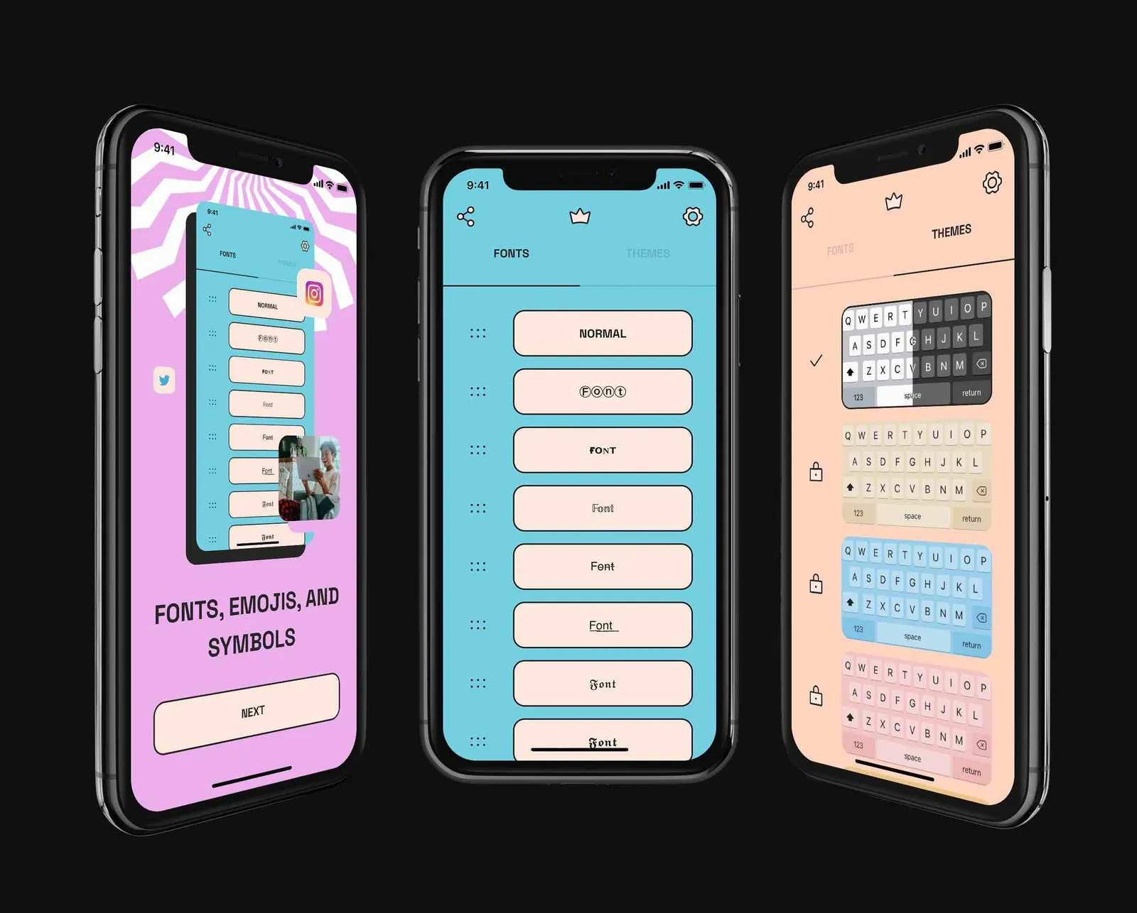 Keyboard Fonts Buddy — app screenshots