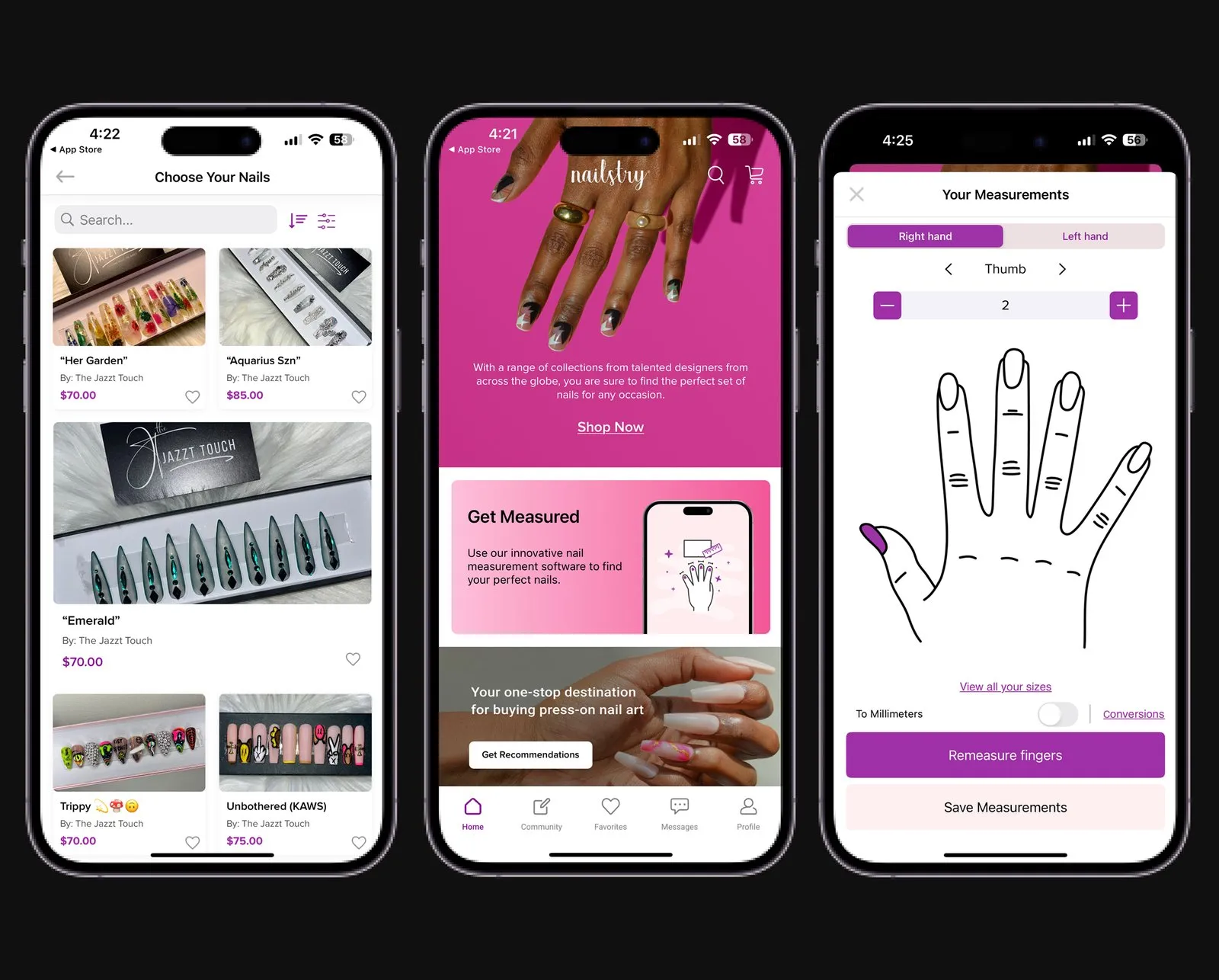 Nailstry — app screenshots
